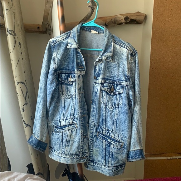 Acid Wash Denim Jean Jacket - Picture 1 of 2